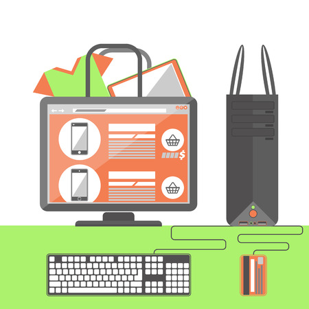 Internet shopping concept.のイラスト素材
