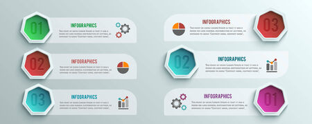 Business infographics banner origami style. のイラスト素材