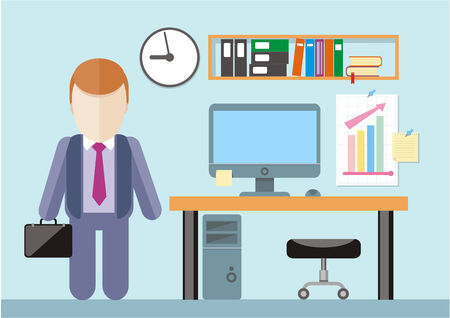 Businessman standing in officeのイラスト素材
