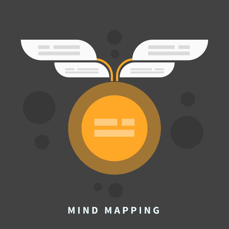 Mind map template with place for your contentのイラスト素材