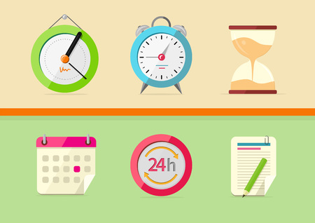 Time and date iconsのイラスト素材