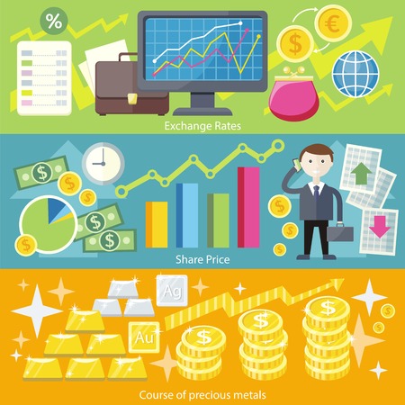 Concept Exchange Rates Flat Design Style Finance Business Concept Exchange Rates Flat Design