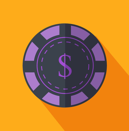 Chip flat design on background. のイラスト素材