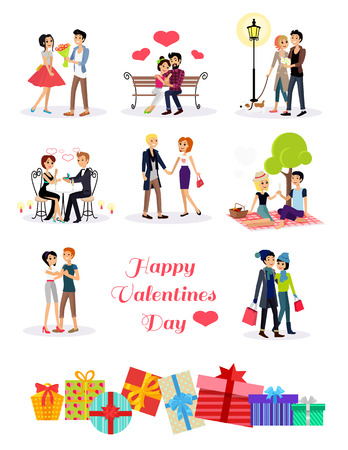 Happy valentine day couple on date. Couple lover on valentine day, happy valentine, couple in love young couple, shopping love happy couple, woman man restaurant, holiday valentine day man give flower