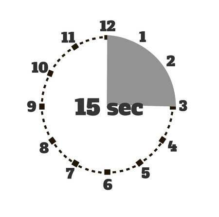 Set of time second stopwatch design flat. Clock and stopwatch icon, time and stopwatch hand, watch and stopwatch minute, second time, timer instrument, equipment stopwatch illustrationのイラスト素材