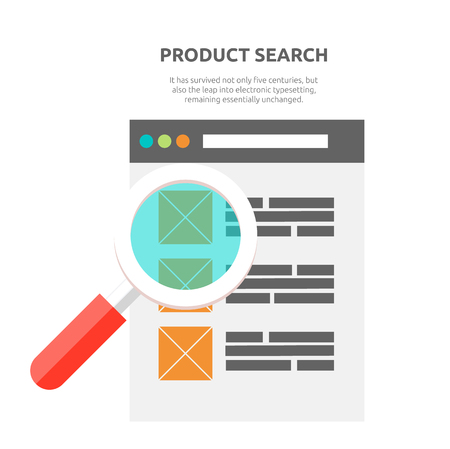 Search product website design.のイラスト素材