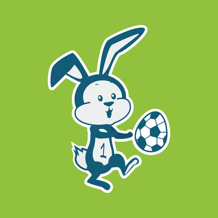 Easter rabbit icon design flat.のイラスト素材