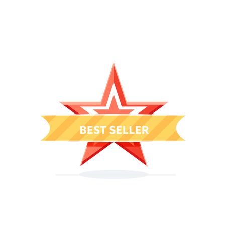 Best seller badge design flat.のイラスト素材