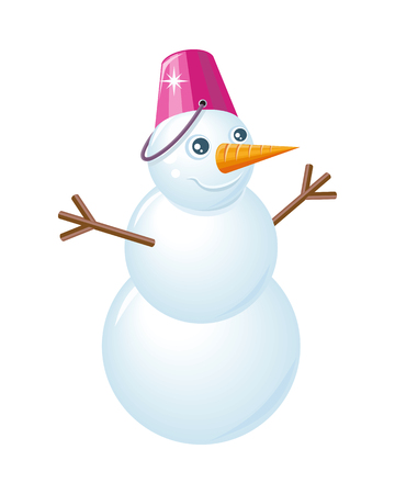 Snowman illustrationのイラスト素材