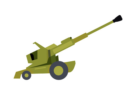 Howitzer Vector Illustration in Flat Designのイラスト素材