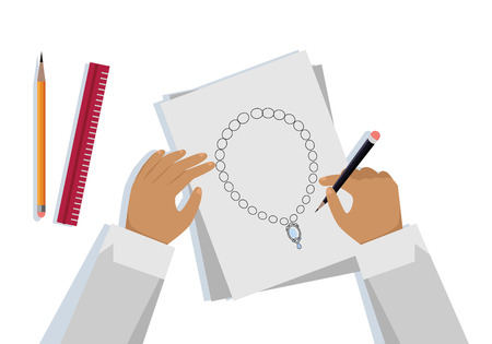 Jewelry Design Bannerのイラスト素材