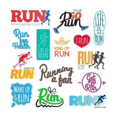 Run Icons Set. Inscriptions and Pictures of Runerのイラスト素材