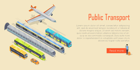 Transport Infographic. Public Transport. Vectorのイラスト素材