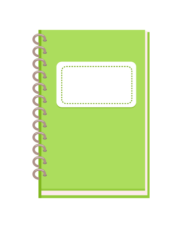 Spiral Notebook Vector Illustration in Flat Designのイラスト素材