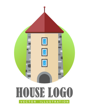 House Logo Vector Illustration Web Button Iconのイラスト素材