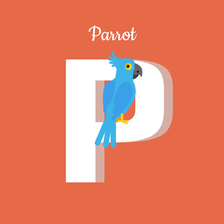 Animal Alphabet Concept in Flat Designのイラスト素材