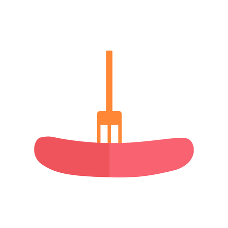 Sliced Sausage Vector Illustration in Flat Designのイラスト素材