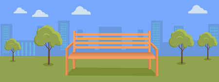 Urban Cityscape with Park.のイラスト素材