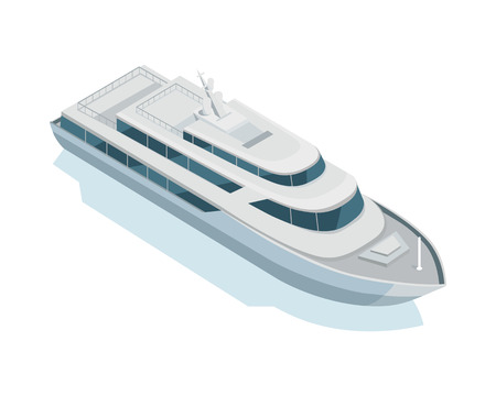 Yacht Vector Icon in Isometric Projectionの写真素材