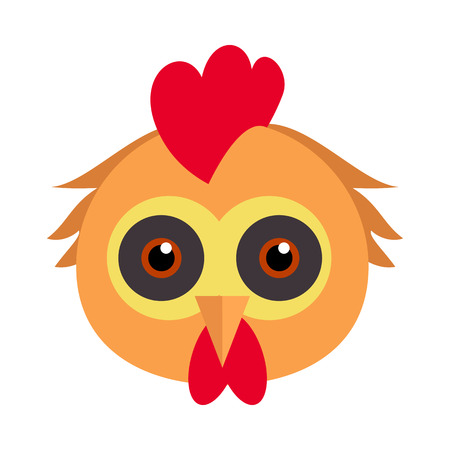 Cock Bird Carnival Mask. Rooster Chicken Hen Fowl.のイラスト素材