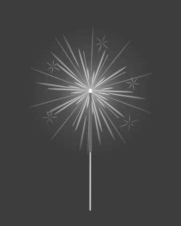 Bengal Light, Fire, Firework Sparkler Isolatedのイラスト素材