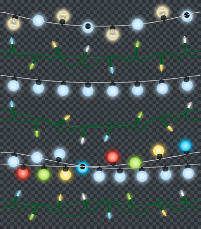 Christmas Garlands on Transparent Background.のイラスト素材