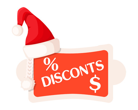 Discounts and Percent Dollar Signs on Festive Tagのイラスト素材