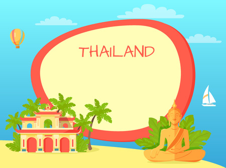 Thailand Touristic Vector Concept with Copyspaceのイラスト素材