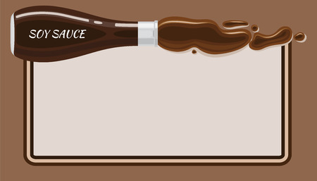 Soy Sauce Framed Vector Banner with Copyspaceのイラスト素材