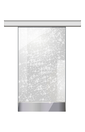 Moving Transparent Door on Checkered Backgroundのイラスト素材