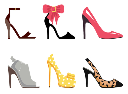 Female Footwear Set of Isolated illustrationsのイラスト素材