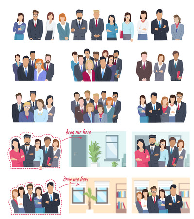 Office Employees Big Illustrations Collectionのイラスト素材