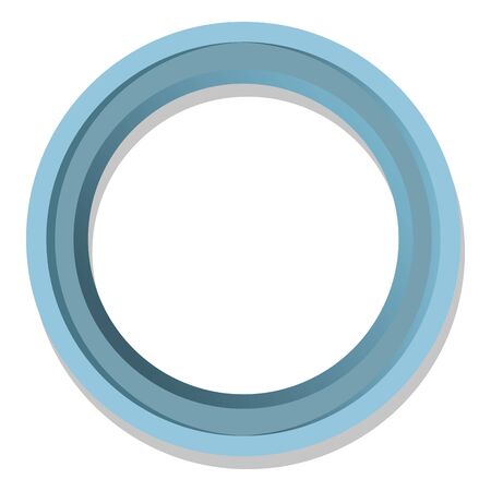 Simple Blue Round Frame Isolated Illustrationのイラスト素材