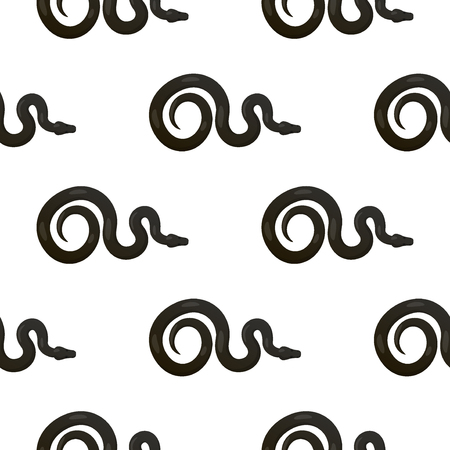 Slither Black Snake Seamless Pattern Vectorのイラスト素材