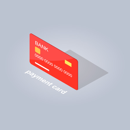 Plastic Detailed Payment Card Cartoon Style Flatのイラスト素材