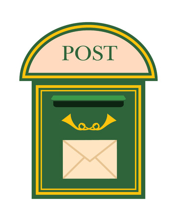 Wall Mounted Metal Mailbox Isolated Flat Vectorのイラスト素材