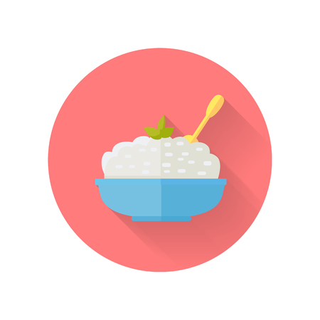 Dairy Dish Vector Illustration in Flat Designのイラスト素材