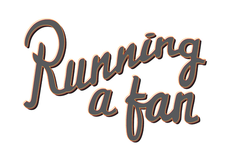 Running a Fan. Running Marathon Badge. Lifestyle.のイラスト素材