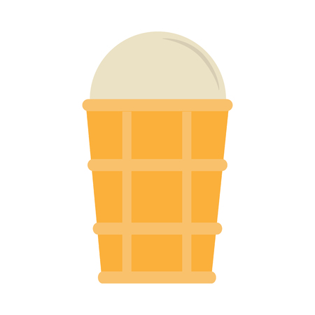 Ice Cream Vector Illustration in Flat Designのイラスト素材