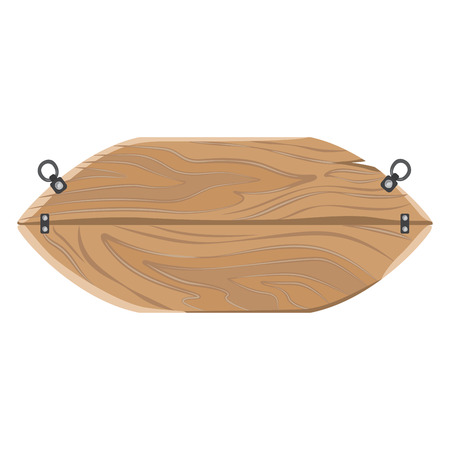 Wooden Advertising Signboard Vector Illustrationのイラスト素材