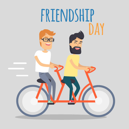 Friends Celebrating Friendship Day Vector Conceptのイラスト素材