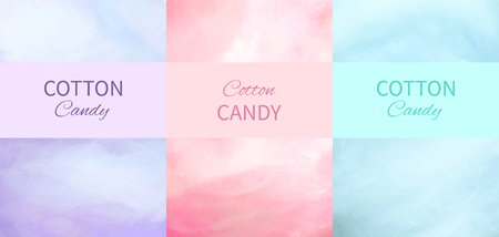 Cotton Candy Backgrounds in Purple, Pink and Blueのイラスト素材