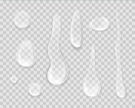 Rain Drops Isolated on Transparent Background.のイラスト素材