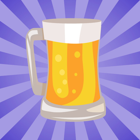 Mug of light beer.のイラスト素材