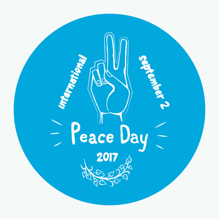 International Peace Day Poster 21 September 2017のイラスト素材