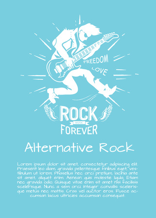 Alternative Rock Music Forever Vector Illustrationのイラスト素材