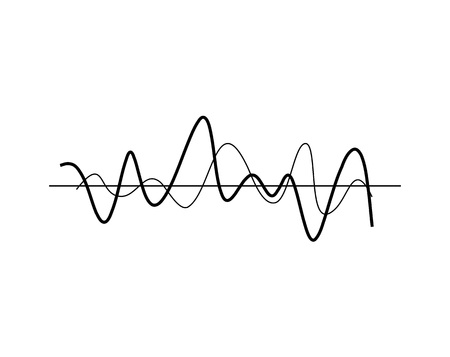 Chaotic Wavy Lines Icon Vector Illustration