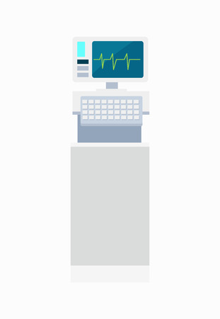 Electrocardiogram Icon Vector Illustrationのイラスト素材