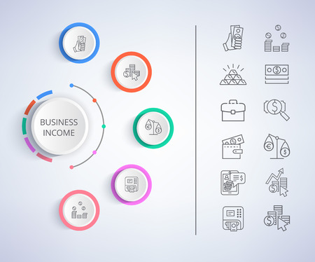 Business Income Constituent Vector Illustrationのイラスト素材