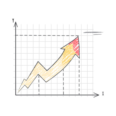 Line Graph Representing Data Vector Illustrationのイラスト素材